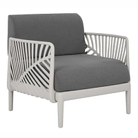 Fauteuil modulaire Leaf en plastique recyclé par Patioflare - Gris