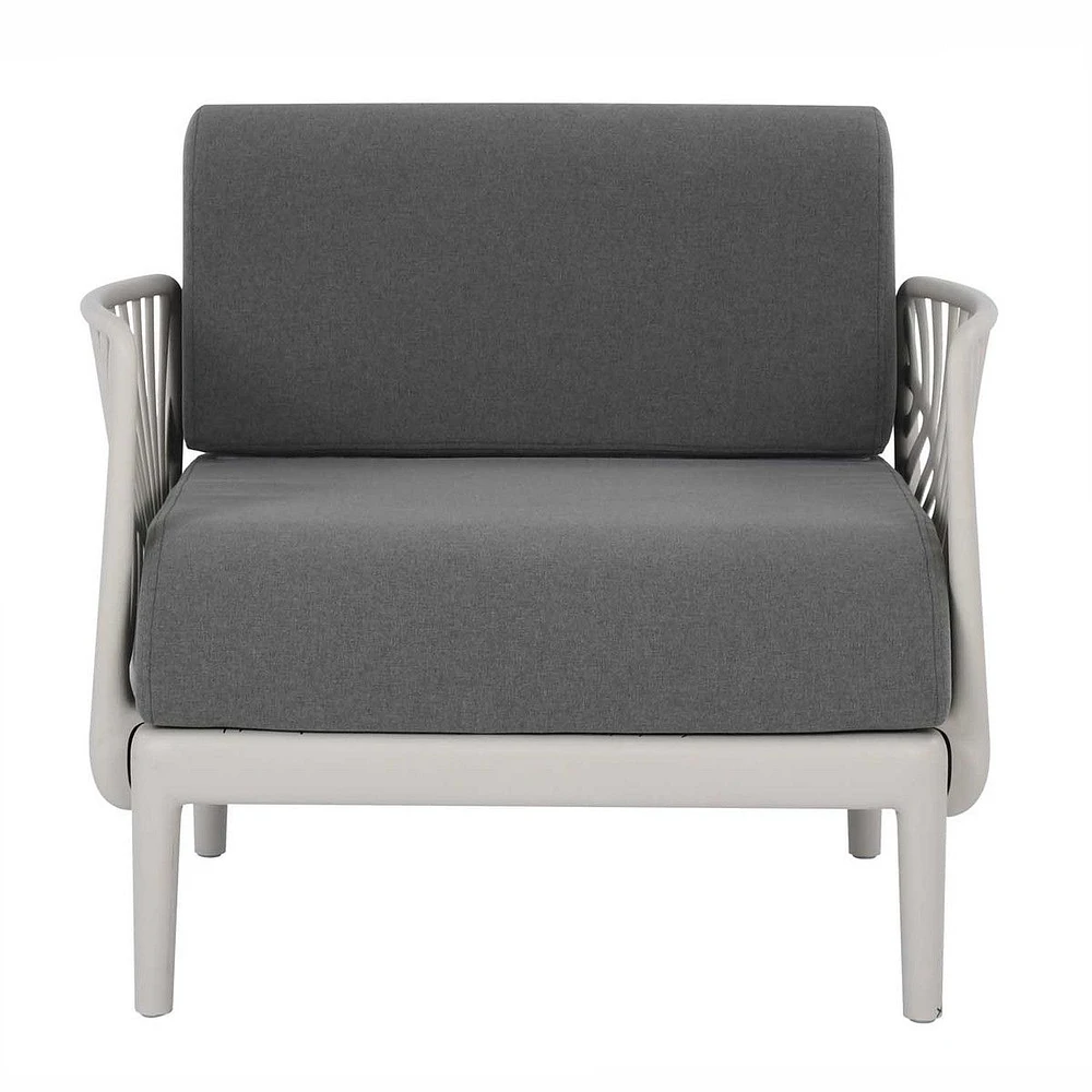 Fauteuil modulaire Leaf en plastique recyclé par Patioflare - Gris