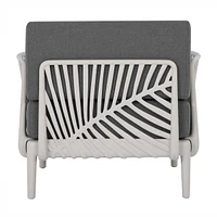 Fauteuil modulaire Leaf en plastique recyclé par Patioflare - Gris