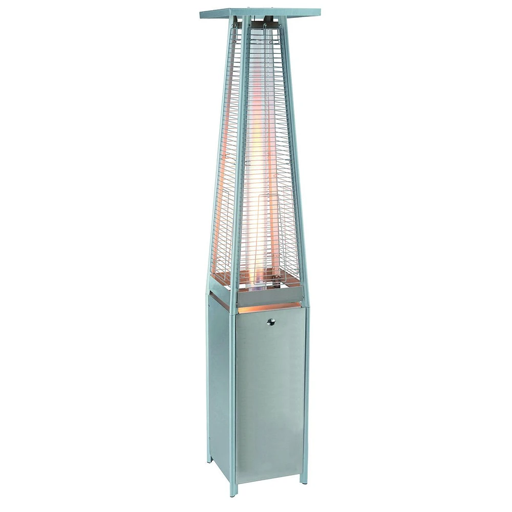 Flame Patio Heater, Stainless Steel