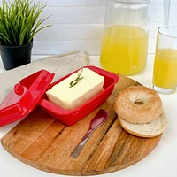 Red Melamine Butter Dish