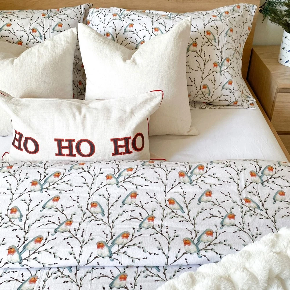 Ensemble housse de couette en flanelle « Chickadees »