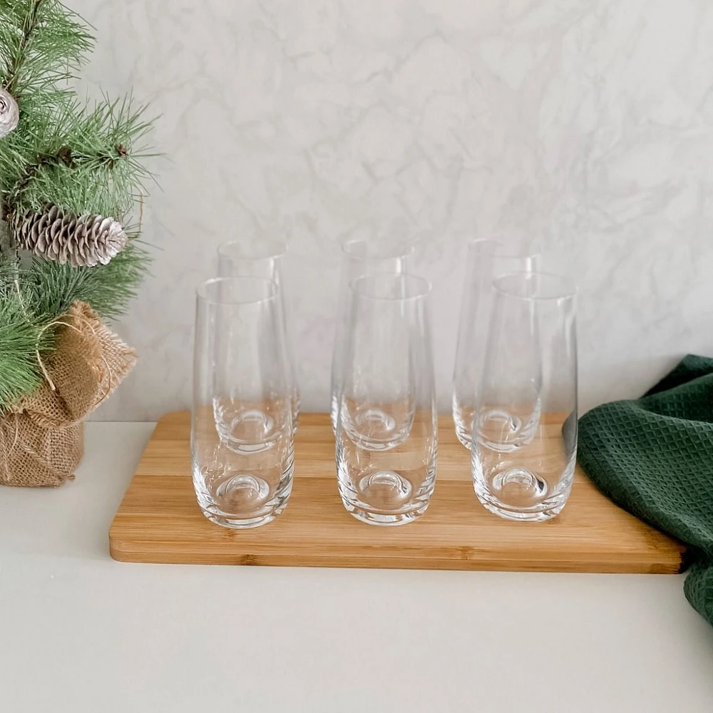 Set of 6 Bohemia Stemless Flutes