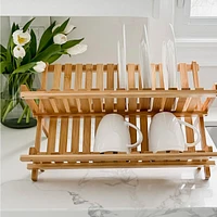 Danesco Folding Bamboo Dish Rack