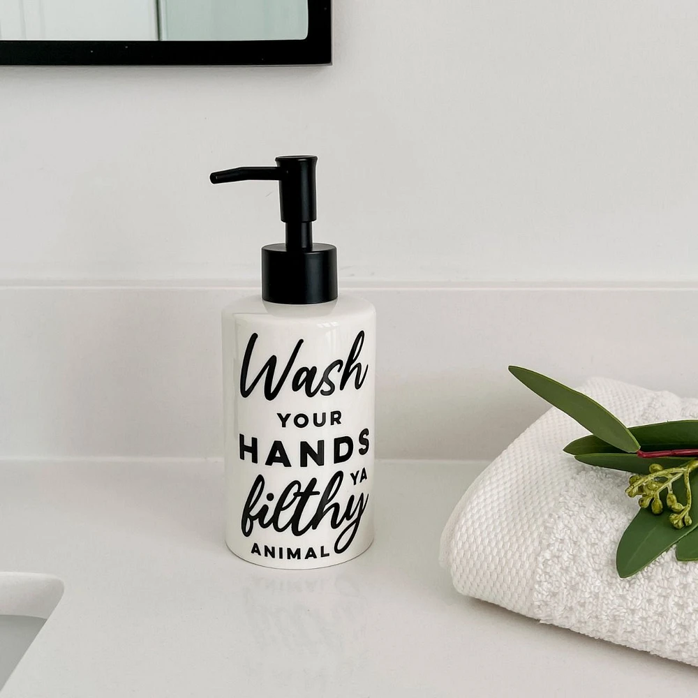 Distributeur de lotion « Wash Your Hands » – 7 po