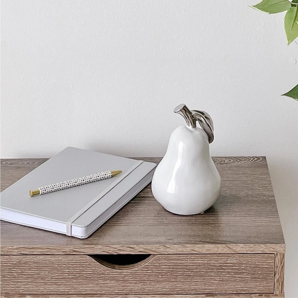 Orchard Ceramic Pear in White