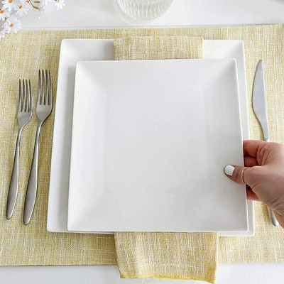 Assiette à salade carrée 8,75 po « Vendome » par LC Maison