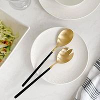 Kimono Set of 2 Gold Salad Servers