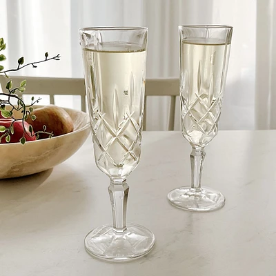 Noblesse Set of 4 Champagne Flutes by Nachtmann