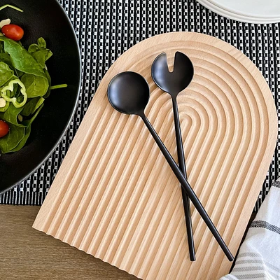 Ensemble de 2 couverts à salade noirs satinés par Natural Living