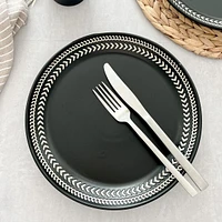 Batik Black Dinner Plate by BIA