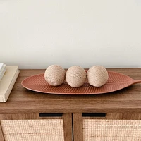 Rust Leaf Platter Decor