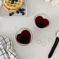 Ensemble de 2 tasses à café et thé en forme de cœur