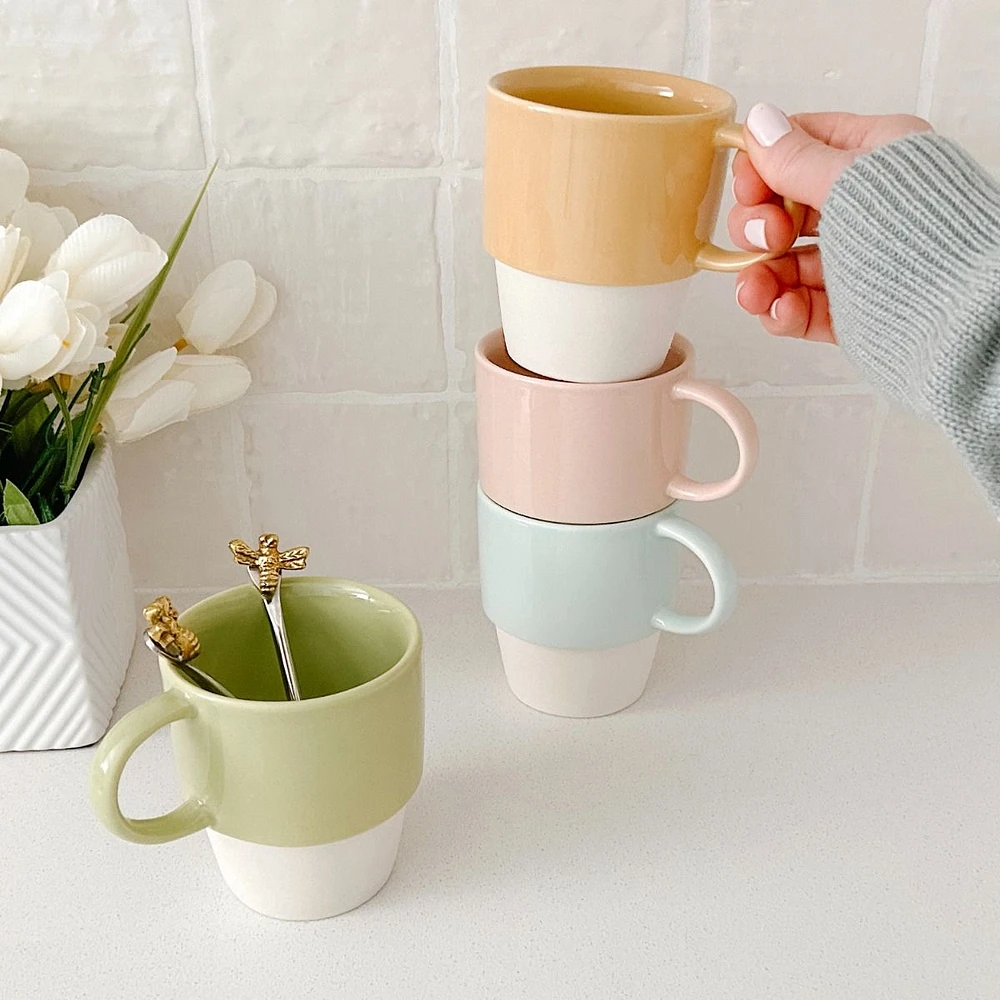 Ensemble de 4 tasses empilables « Flora »