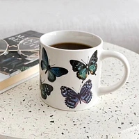 Tasse de papillons bleus  - 14 oz