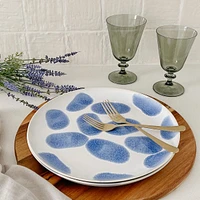 Milo Dot Stoneware Dinner Plate - Blue