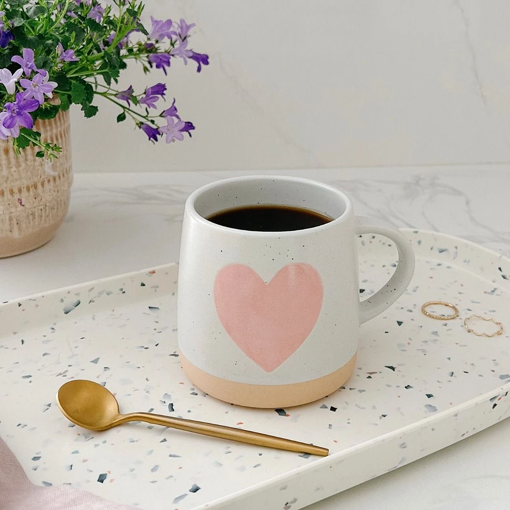 Heart Decal Glaze Mug - 12oz