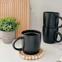 gusto! Set of 4 Mugs 12oz - Black