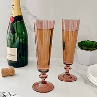 Bella SunSet Rose Champagne Flute by Bohemia