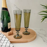 Bella Laurel Mist Champagne Flute by Bohemia