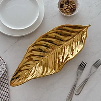 Gold Leaf Plate - 17.25