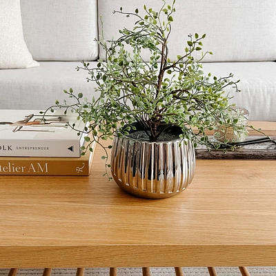 Electra 2-Tone 6'' Silver Planter by Torre & Tagus