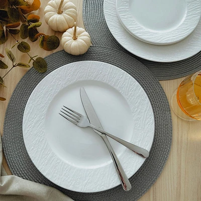 Assiette à dîner ronde « Ardoise » par LC Maison