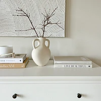 Vase Grec blanc doux par Natural Living