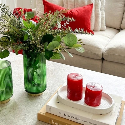 Adele Green Cylinder Vase by Torre & Tagus