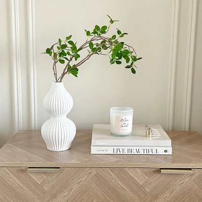 Sophia Double Gourd Vase by Torre & Tagus - blanc