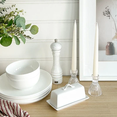 Park West White Butter Dish by BIA