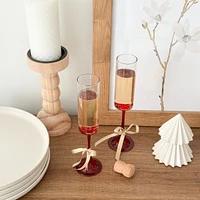 Champagne Flute with Assorted Stem Tints