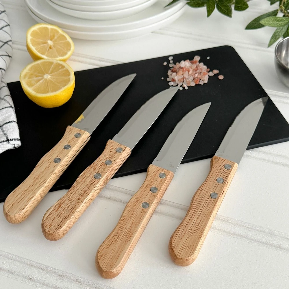 Set of 4 Steak Knives by Natural Living 