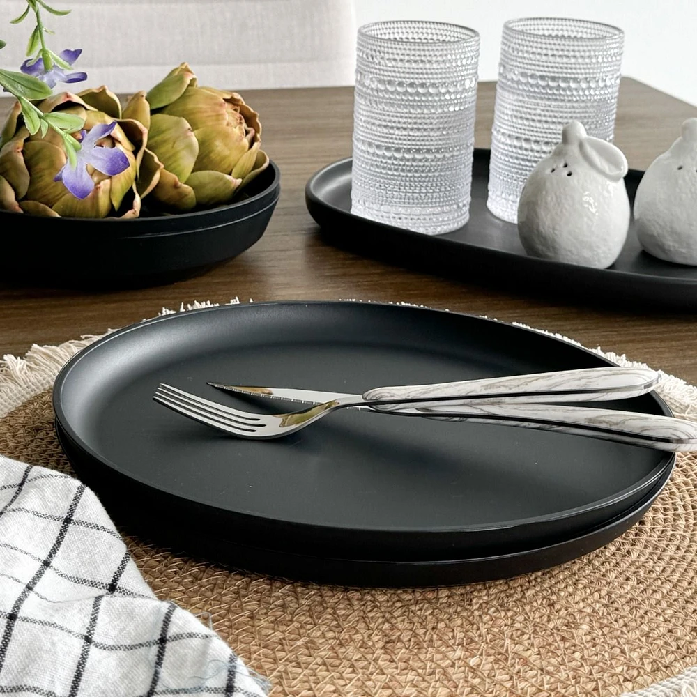 Assiette à dîner Silueta par Mepal - Noir Nordic