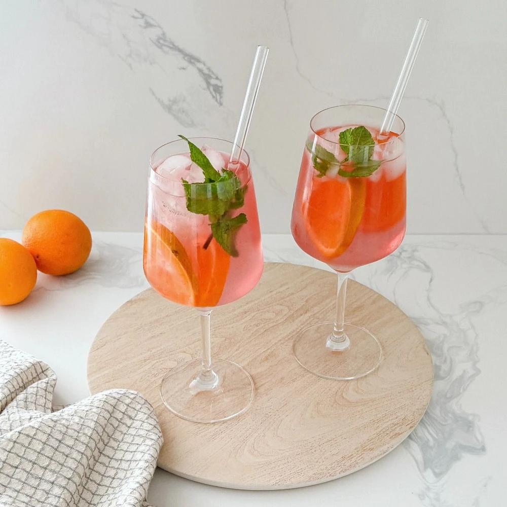 Tastes Good 4 Cocktail Spritz Glasses + 4 Straws by Nachtmann