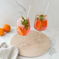 Tastes Good 4 Cocktail Spritz Glasses + 4 Straws by Nachtmann