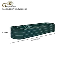 Grapevine Oval Steel Garden Bed