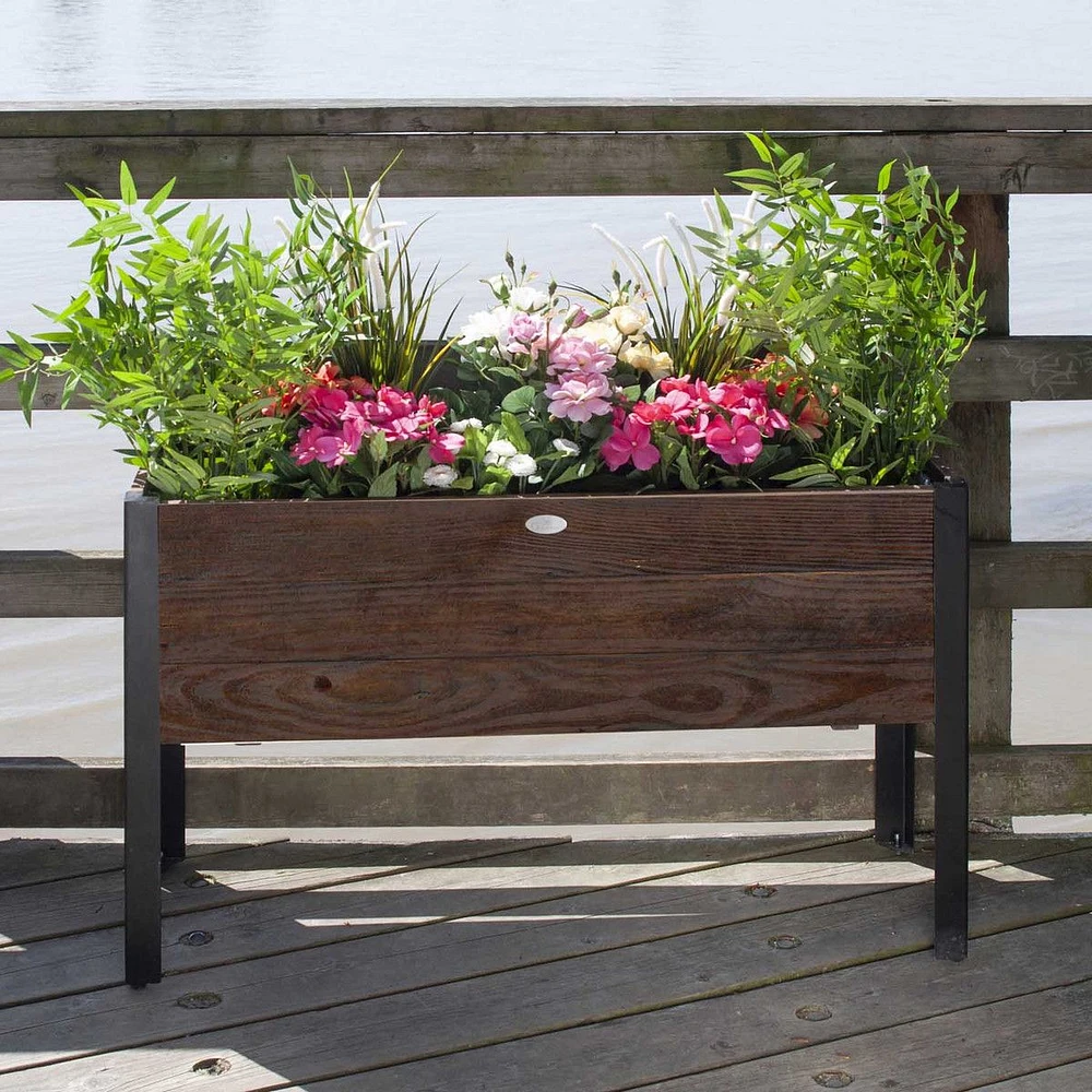 Rectangular wood Raised Planter