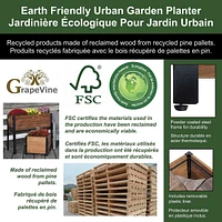 Rectangular wood Raised Planter