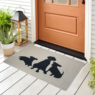 Three Dogs Doormat