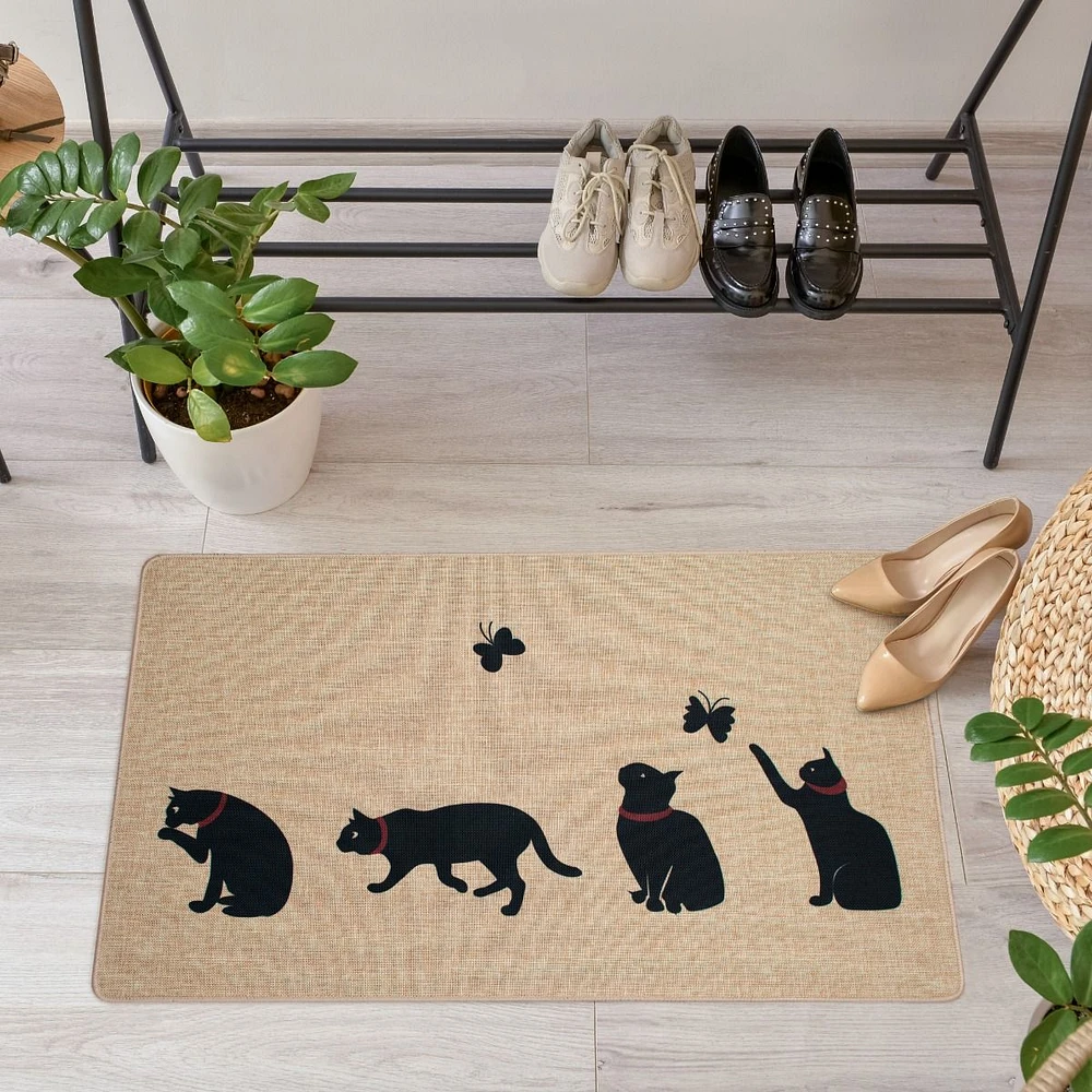 Cats with Collar Doormat - 2,5 ft