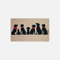 Dogs with Collar Doormat - 2,5 ft