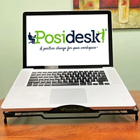 Adjustable Folding Laptop Stand with 3 Angle Positions and Mesh Back for Heat Ventilation