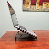 Adjustable Folding Laptop Stand with 3 Angle Positions and Mesh Back for Heat Ventilation