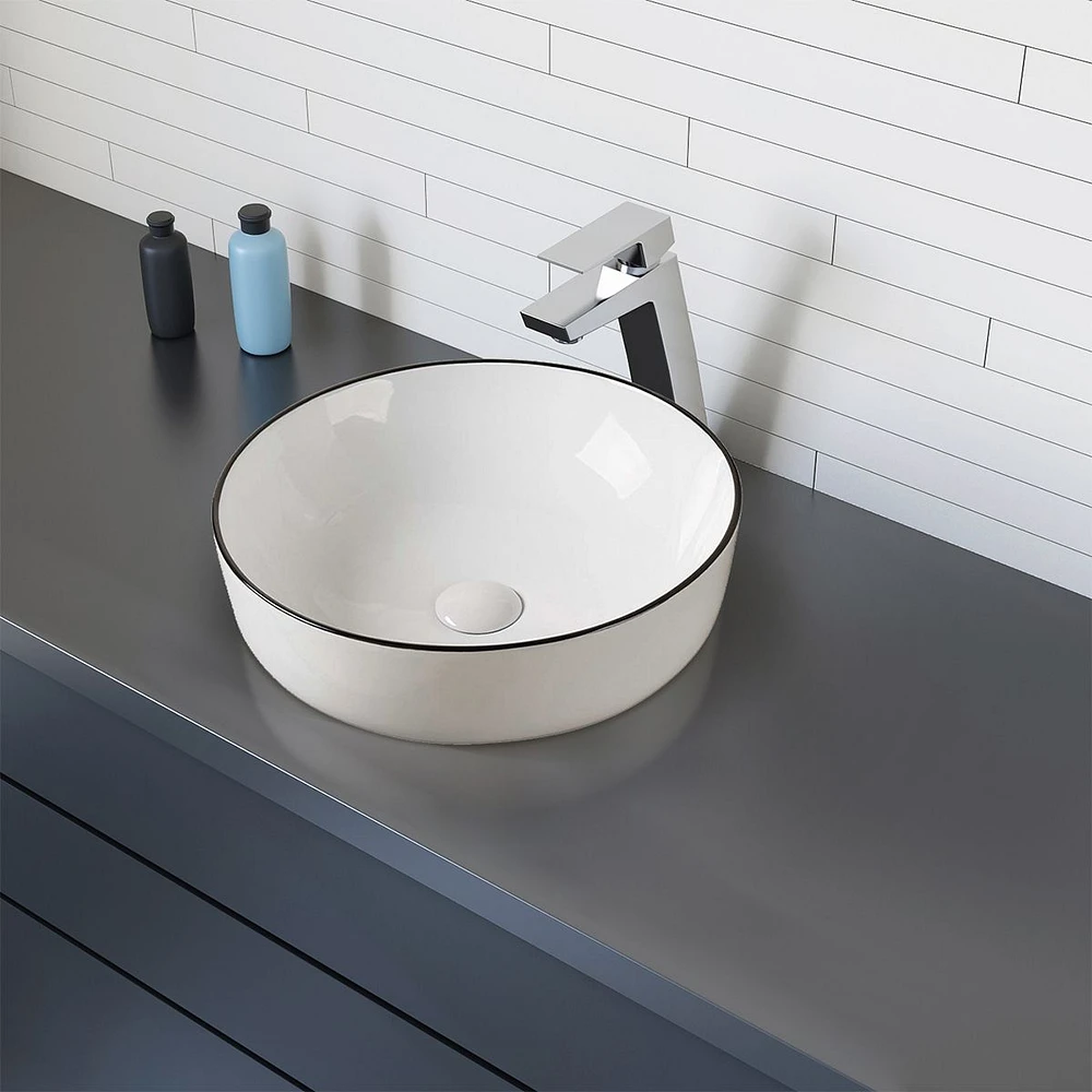 Renly Round Above-Counter Ceramic Basin