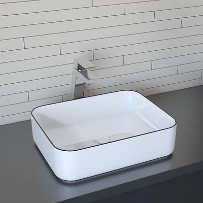 Renly Rectangular Above-Counter Ceramic Basin