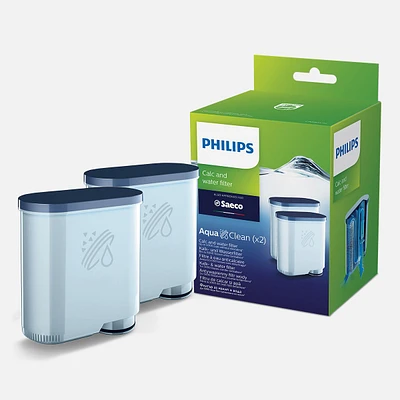 Paquet de 2 filtres à eau anticalcaire « AquaClean » par Philips