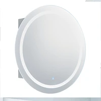 Sherman Stainless Steel Round Medicine Cabinet with LED Mirror