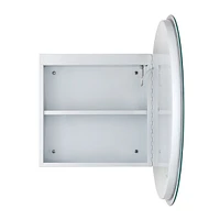 Sherman Stainless Steel Round Medicine Cabinet with LED Mirror