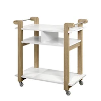 Sole Kitchen Cart - White / Oak